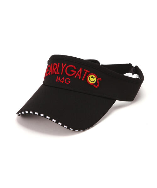PEARLY GATES(パーリーゲイツ)の「【PEARLY GATES】ハニカムメッシュBASICロゴUVバイザー (UNISEX)(サンバイザー・レディース・ネイビー/ホワイト/ブルー/ワイン・FREE)」の2枚目の写真