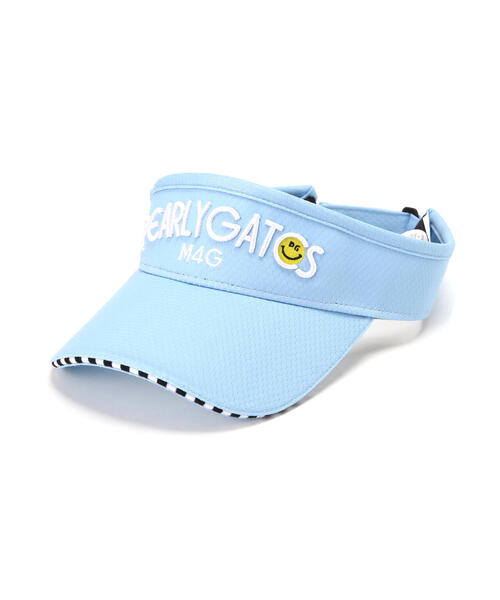 PEARLY GATES(パーリーゲイツ)の「【PEARLY GATES】ハニカムメッシュBASICロゴUVバイザー (UNISEX)(サンバイザー・レディース・ネイビー/ホワイト/ブルー/ワイン・FREE)」の3枚目の写真
