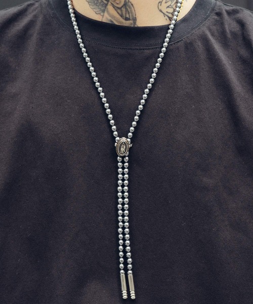 Subciety(サブサエティ)の「Medaille pearl necklace(ネックレス・メンズ・ホワイト/ブラック・FREE)」の1枚目の写真