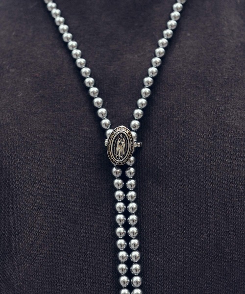 Subciety(サブサエティ)の「Medaille pearl necklace(ネックレス・メンズ・ホワイト/ブラック・FREE)」の12枚目の写真