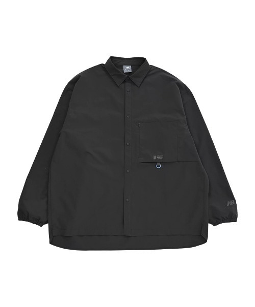 NEW BALANCE(ニューバランス)の「New Balance Oversized Long Sleeve Shirts(ニューバランス オーバーサイズ ロングスリーブ シャツ)(シャツ/ブラウス・メンズ・ブラック系/グリーン系・MEDIUM/LARGE/X-LARGE)」の3枚目の写真