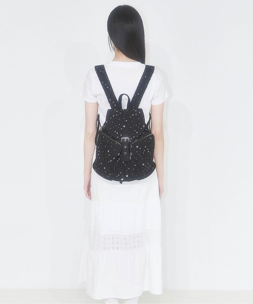 大人気 ドット スターリュック[ILLIGO] PATTERN BUCKLE BACKPACK ILLIGO】パターン バックル バックパック PATTERN BUCKLE