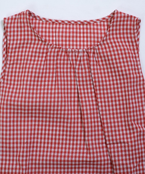 【最終お値下げ】アルベロベロ♥️ぶたさんギンガムチェックノースリーブチュニック 最終お値下げ】アルベロベロ♥️ぶたさんギンガムチェック