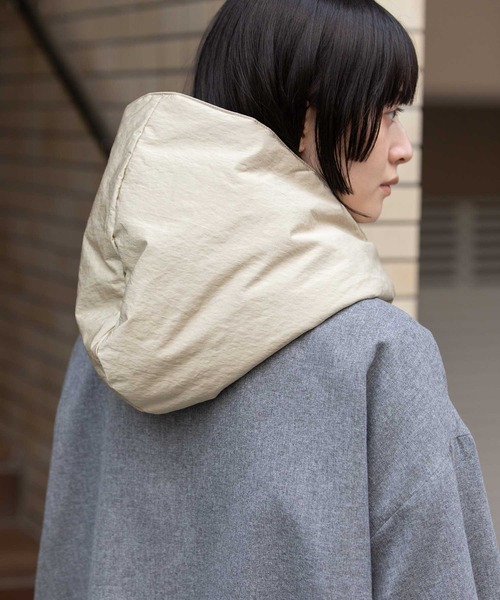 Munich（ミューニック）の「【軽量】【保温性】【吸水・速乾性】梳毛調合繊×ツイル×octaフーデットブルゾン（ブルゾン・レディース・ネイビー/チャコールグレー/グレー・S）」の19枚目の写真