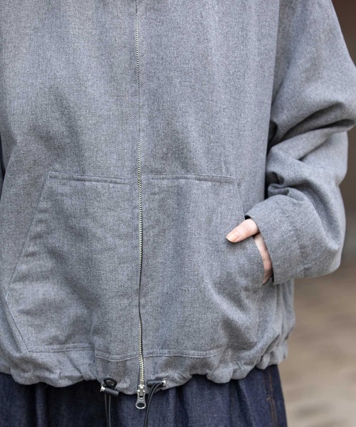 Munich（ミューニック）の「【軽量】【保温性】【吸水・速乾性】梳毛調合繊×ツイル×octaフーデットブルゾン（ブルゾン・レディース・ネイビー/チャコールグレー/グレー・S）」の20枚目の写真