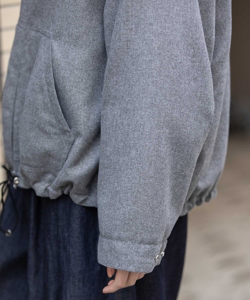 Munich（ミューニック）の「【軽量】【保温性】【吸水・速乾性】梳毛調合繊×ツイル×octaフーデットブルゾン（ブルゾン・レディース・ネイビー/チャコールグレー/グレー・S）」の22枚目の写真