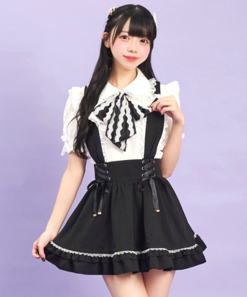Secret Honey（シークレットハニー）の「うさ耳スカパン（スカート・レディース・ブラック/ワインレッド・MEDIUM）」の6枚目の写真
