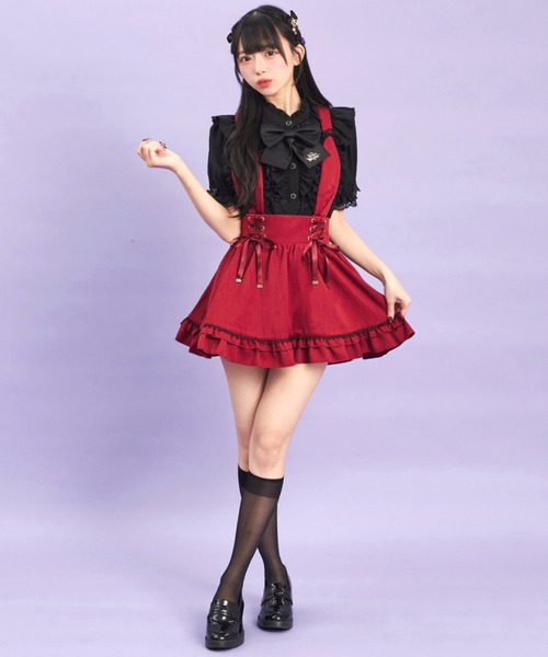 Secret Honey（シークレットハニー）の「うさ耳スカパン（スカート・レディース・ブラック/ワインレッド・MEDIUM）」の3枚目の写真