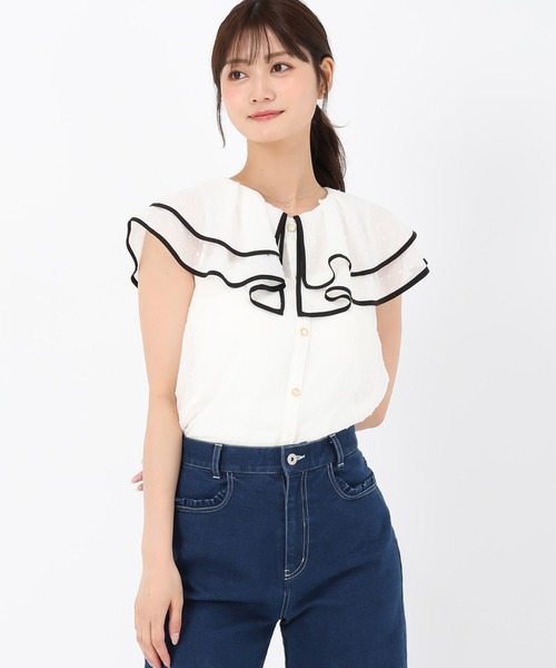 MISCH MASCH(ミッシュマッシュ)の「ドビードットトリミングブラウス(シャツ/ブラウス・レディース・ブラック/レッド/ホワイト・フリ-)」の20枚目の写真