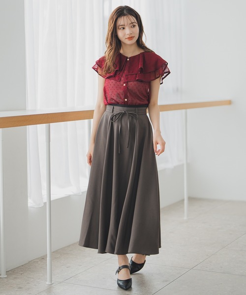 MISCH MASCH(ミッシュマッシュ)の「ドビードットトリミングブラウス(シャツ/ブラウス・レディース・ブラック/レッド/ホワイト・フリ-)」の6枚目の写真