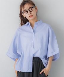 【coca】ブラウス シャツ ブルー レディース カジュアル シンプル 美品 coca（coca）｜コカ（レディース）のシャツ/ブラウス（ブルー