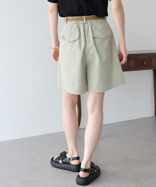 BLUEEAST（ブルーイースト）の「メッシュベルト付きハーフパンツ（その他パンツ・レディース・ブラック/ベージュ/ネイビー・MEDIUM）」の8枚目の写真