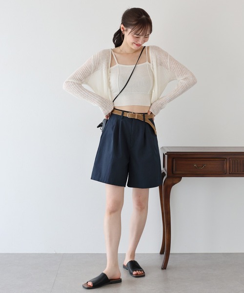 BLUEEAST（ブルーイースト）の「メッシュベルト付きハーフパンツ（その他パンツ・レディース・ブラック/ベージュ/ネイビー・MEDIUM）」の13枚目の写真