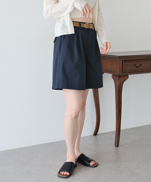 BLUEEAST（ブルーイースト）の「メッシュベルト付きハーフパンツ（その他パンツ・レディース・ブラック/ベージュ/ネイビー・MEDIUM）」の14枚目の写真