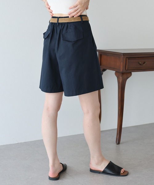 BLUEEAST（ブルーイースト）の「メッシュベルト付きハーフパンツ（その他パンツ・レディース・ブラック/ベージュ/ネイビー・MEDIUM）」の17枚目の写真