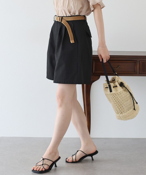 BLUEEAST（ブルーイースト）の「メッシュベルト付きハーフパンツ（その他パンツ・レディース・ブラック/ベージュ/ネイビー・MEDIUM）」の22枚目の写真