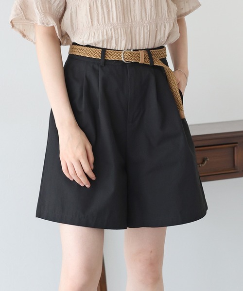 BLUEEAST（ブルーイースト）の「メッシュベルト付きハーフパンツ（その他パンツ・レディース・ブラック/ベージュ/ネイビー・MEDIUM）」の18枚目の写真