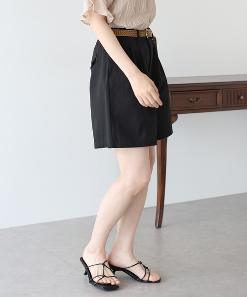 BLUEEAST（ブルーイースト）の「メッシュベルト付きハーフパンツ（その他パンツ・レディース・ブラック/ベージュ/ネイビー・MEDIUM）」の21枚目の写真