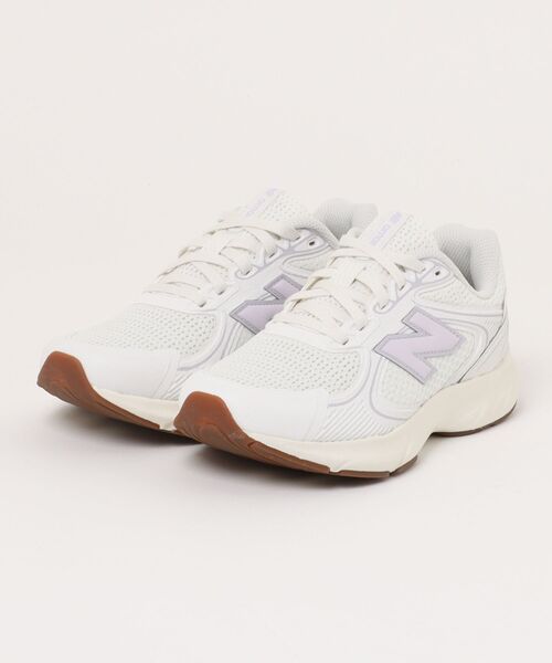 NEW BALANCE(ニューバランス)の「《New Balance》WAMAS(スニーカー・レディース・グレー系その他/ホワイト×パープル・24.5cm/24.0cm/23.5cm/23.0cm/25.0cm/22.5cm)」の2枚目の写真