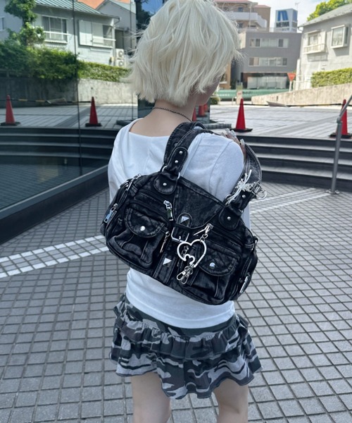 ジムビーム　超激レアボトル　チェッカーズパック A'GEM/9 × .kom 『.KOM/ドットケーオーエム』デニムミニボストンバッグ