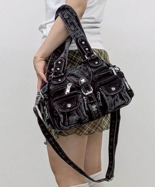 .KOM(ドットコム)の「A'GEM/9 × .kom 『.KOM/ドットケーオーエム』デニムミニボストンバッグ(ボストンバッグ・レディース・ネイビー/ブラック・FREE)」の20枚目の写真