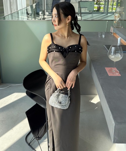 ドロップドパールドレス / dropped pearl dress（ドレス）｜ANDRESD