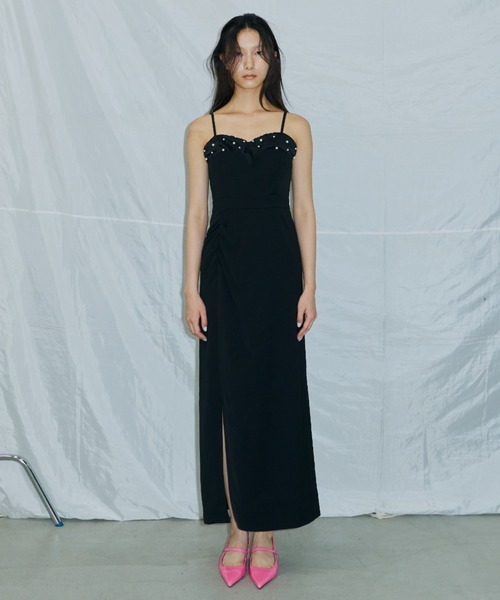 ドロップドパールドレス / dropped pearl dress（ドレス）｜ANDRESD