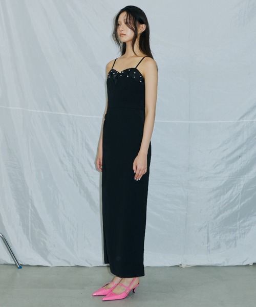 ドロップドパールドレス / dropped pearl dress（ドレス）｜ANDRESD