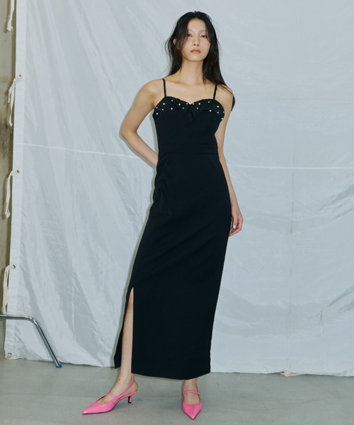 ドロップドパールドレス / dropped pearl dress（ドレス）｜ANDRESD