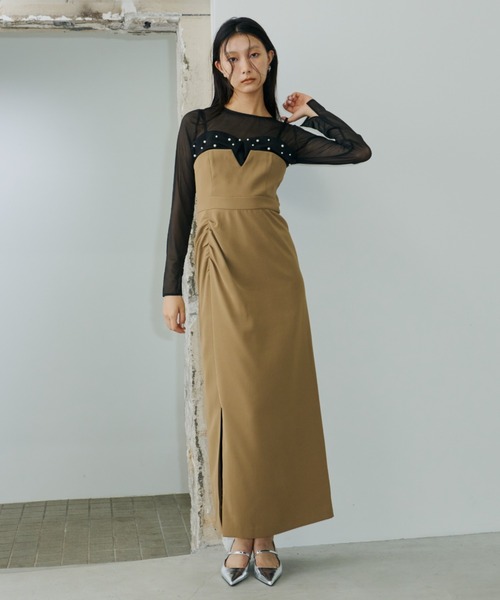 セール】ドロップドパールドレス / dropped pearl dress（ドレス