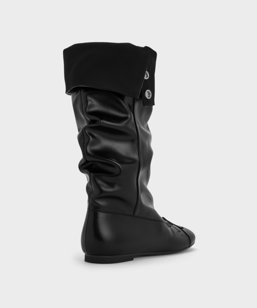 セール】Gael ガエル ツイルスタッズスラウチーロングブーツ（ブーツ