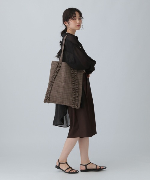 LEPSIM（レプシィム）の「フリルチェックトート　570599（トートバッグ・レディース・ブラウン/ブルー/ブラック・ONE SIZE）」の10枚目の写真
