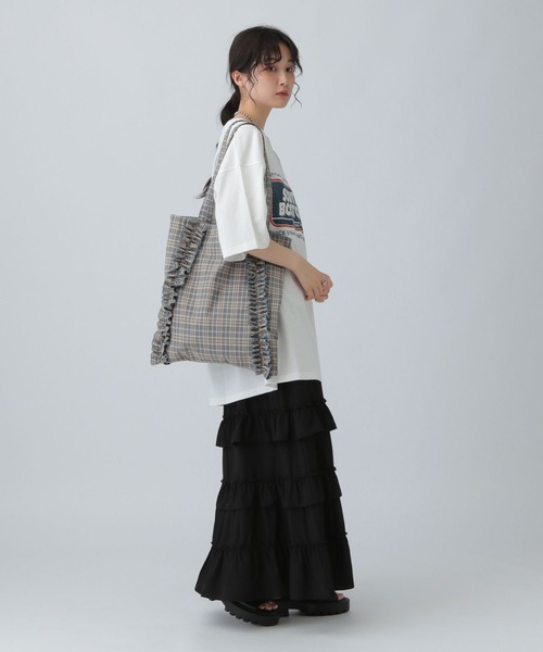 LEPSIM（レプシィム）の「フリルチェックトート　570599（トートバッグ・レディース・ブラウン/ブルー/ブラック・ONE SIZE）」の15枚目の写真