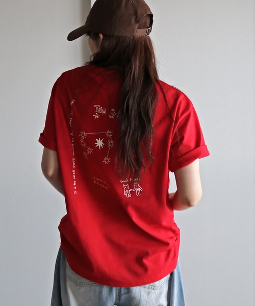 COURO(コウロ)の「バックロゴデザインカラフルTシャツ(Tシャツ/カットソー・レディース・ホワイト系/レッド系/ホワイト系1/ホワイト系2/レッド系1/グレー系2/レッド系2/グレー系/ネイビー系/ホワイト系3/ネイビー系2/イエロー系2/グレー系1/オートミール/イエロー系/イエロー系1/ピンク系1/ピンク系2/ブルー/ネイビー系1/ピンク系・FREE)」の20枚目の写真