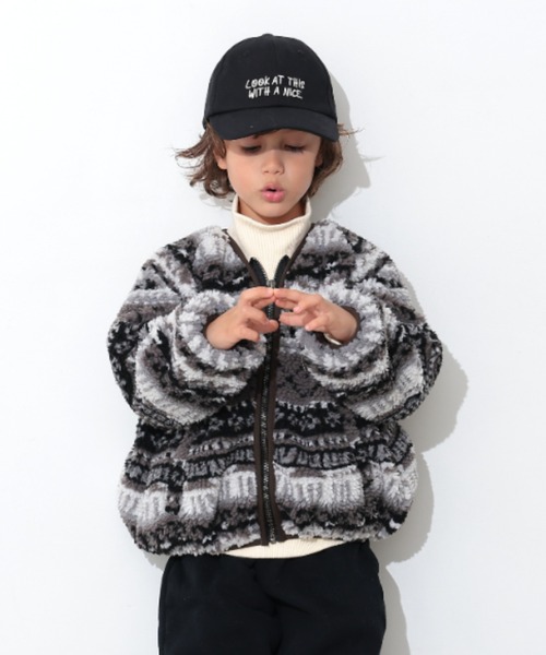 Ocean&Ground（オーシャン&グラウンド）の「Jr.ｼﾞｬｶﾞｰﾄﾞﾎﾞｱｼﾞｬﾝﾊﾟｰ（ブルゾン・キッズ・ブラック/マルチ・150/160）」の12枚目の写真