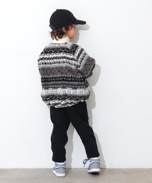 Ocean&Ground（オーシャン&グラウンド）の「Jr.ｼﾞｬｶﾞｰﾄﾞﾎﾞｱｼﾞｬﾝﾊﾟｰ（ブルゾン・キッズ・ブラック/マルチ・150/160）」の15枚目の写真