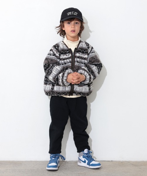 Ocean&Ground（オーシャン&グラウンド）の「Jr.ｼﾞｬｶﾞｰﾄﾞﾎﾞｱｼﾞｬﾝﾊﾟｰ（ブルゾン・キッズ・ブラック/マルチ・150/160）」の18枚目の写真