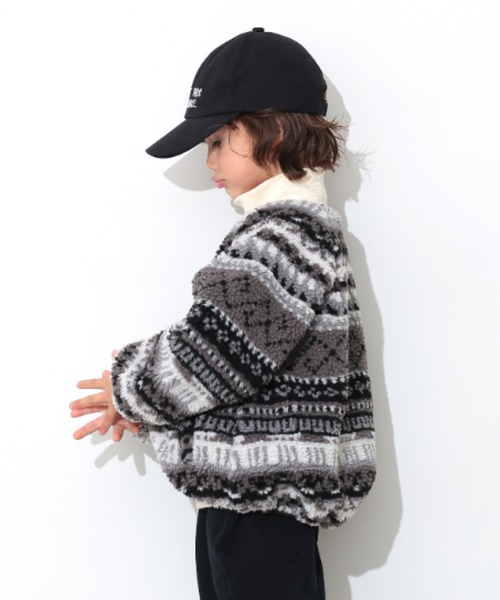 Ocean&Ground（オーシャン&グラウンド）の「Jr.ｼﾞｬｶﾞｰﾄﾞﾎﾞｱｼﾞｬﾝﾊﾟｰ（ブルゾン・キッズ・ブラック/マルチ・150/160）」の13枚目の写真