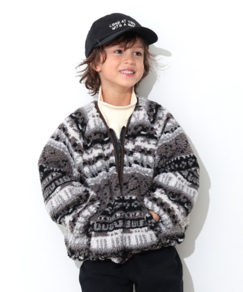 Ocean&Ground（オーシャン&グラウンド）の「Jr.ｼﾞｬｶﾞｰﾄﾞﾎﾞｱｼﾞｬﾝﾊﾟｰ（ブルゾン・キッズ・ブラック/マルチ・150/160）」の11枚目の写真