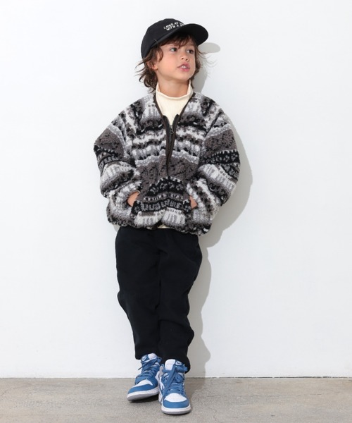 Ocean&Ground（オーシャン&グラウンド）の「Jr.ｼﾞｬｶﾞｰﾄﾞﾎﾞｱｼﾞｬﾝﾊﾟｰ（ブルゾン・キッズ・ブラック/マルチ・150/160）」の17枚目の写真