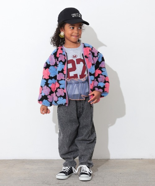 Ocean&Ground（オーシャン&グラウンド）の「Jr.ｼﾞｬｶﾞｰﾄﾞﾎﾞｱｼﾞｬﾝﾊﾟｰ（ブルゾン・キッズ・ブラック/マルチ・150/160）」の22枚目の写真