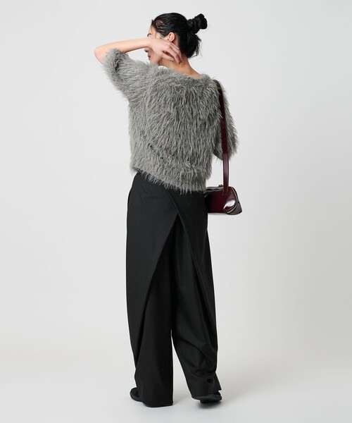 BEAUTY&YOUTH UNITED ARROWS(ビューティーアンドユースユナイテッドアローズ)の「バックラップ タックワイドパンツ -ウォッシャブル-(スラックス・レディース・その他1/グレー/オリーブ・S/M/XS)」の15枚目の写真