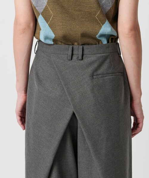 セール】バックラップ タックワイドパンツ -ウォッシャブル