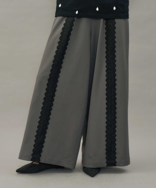 VIOLETTA(ヴィオレッタ)の「レースラインリラックスパンツ(その他パンツ・レディース・ブラック/グレー・M/S)」の21枚目の写真