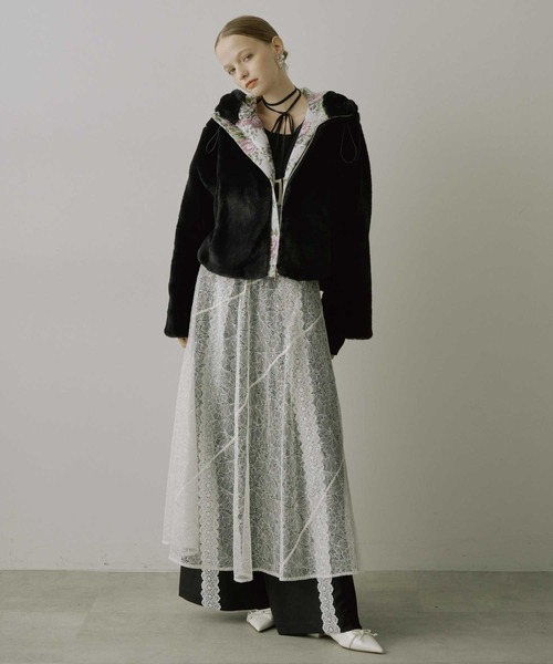 VIOLETTA(ヴィオレッタ)の「レースラインリラックスパンツ(その他パンツ・レディース・ブラック/グレー・M/S)」の17枚目の写真