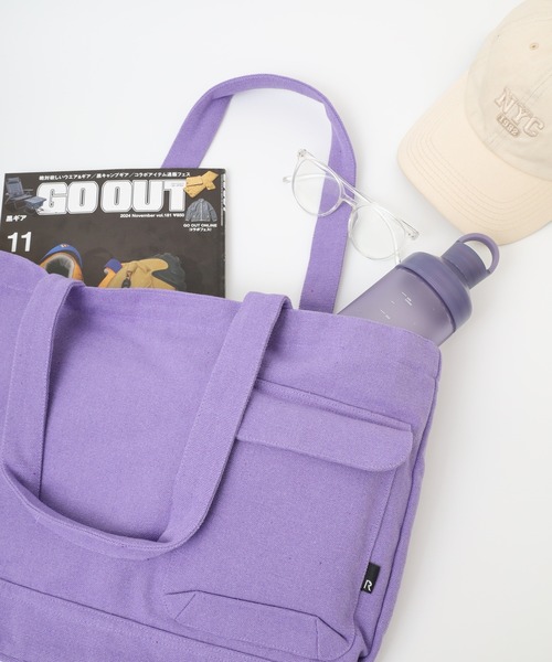 ROOTOTE(ルートート)の「ROOTOTE リサイクルコットントート(トートバッグ・メンズ・ラベンダー/カーキ/アイボリー/ターコイズブルー/ブルー/グレー/ブラック/グリーン・FREE)」の8枚目の写真