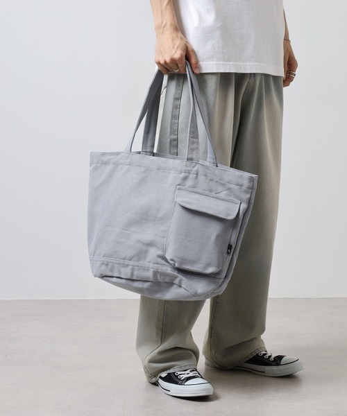 ROOTOTE(ルートート)の「ROOTOTE リサイクルコットントート(トートバッグ・メンズ・ラベンダー/カーキ/アイボリー/ターコイズブルー/ブルー/グレー/ブラック/グリーン・FREE)」の9枚目の写真