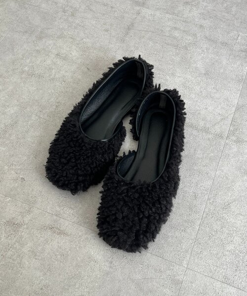 DouDou（ドゥドゥ）の「サイドオープンボアフラットシューズ（パンプス・レディース・ブラック/ベージュ・LARGE/SMALL/MEDIUM）」の12枚目の写真