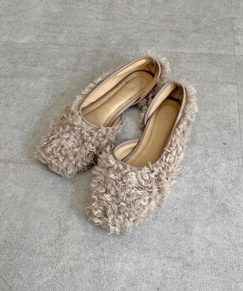 DouDou（ドゥドゥ）の「サイドオープンボアフラットシューズ（パンプス・レディース・ブラック/ベージュ・LARGE/SMALL/MEDIUM）」の8枚目の写真