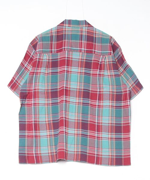 GERRY（ジェリー）の「GERRY ビッグシルエット ストレッチ チェック 半袖 シャツ（シャツ/ブラウス・メンズ・レッド/サックスブルー・L/LL/M）」の21枚目の写真